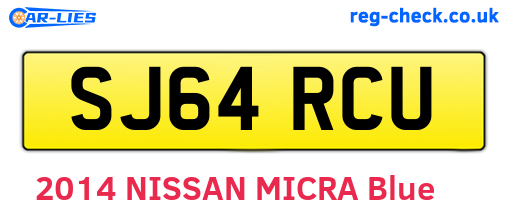 SJ64RCU are the vehicle registration plates.