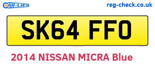 SK64FFO are the vehicle registration plates.