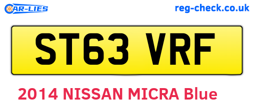 ST63VRF are the vehicle registration plates.