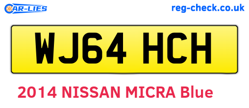 WJ64HCH are the vehicle registration plates.