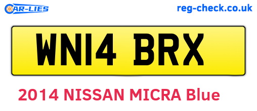 WN14BRX are the vehicle registration plates.