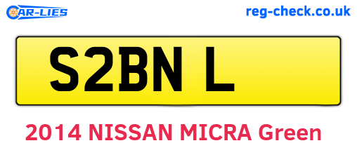 S2BNL are the vehicle registration plates.