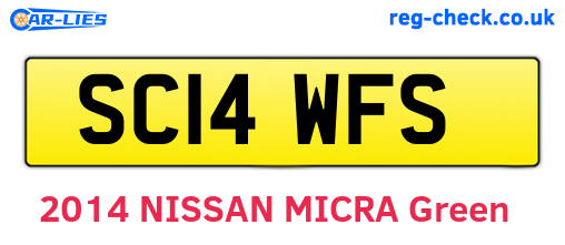 SC14WFS are the vehicle registration plates.