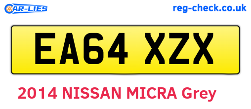 EA64XZX are the vehicle registration plates.