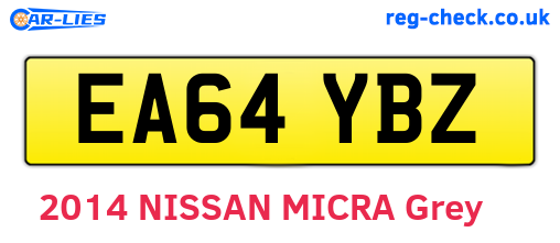 EA64YBZ are the vehicle registration plates.