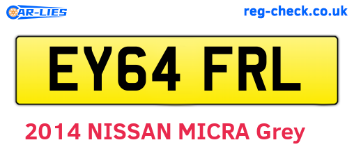 EY64FRL are the vehicle registration plates.