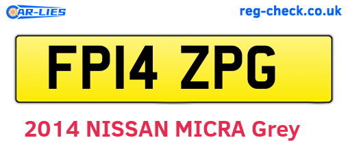 FP14ZPG are the vehicle registration plates.