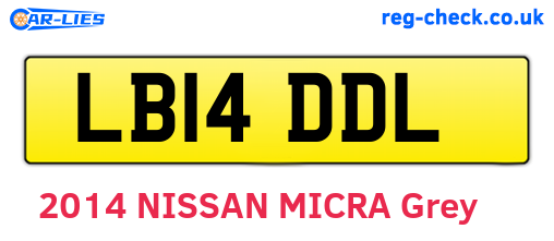 LB14DDL are the vehicle registration plates.