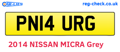 PN14URG are the vehicle registration plates.