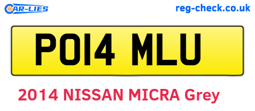 PO14MLU are the vehicle registration plates.