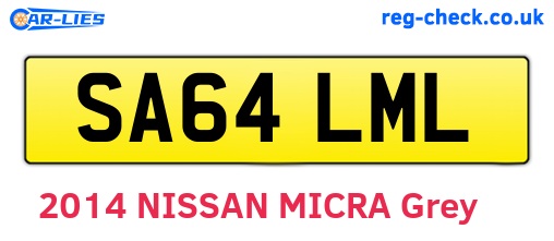 SA64LML are the vehicle registration plates.