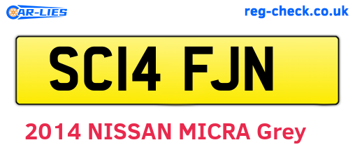 SC14FJN are the vehicle registration plates.