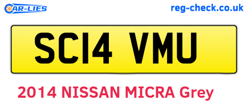 SC14VMU are the vehicle registration plates.