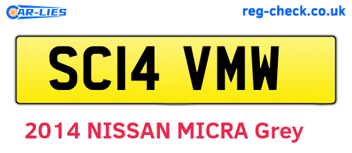 SC14VMW are the vehicle registration plates.