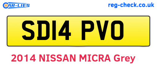 SD14PVO are the vehicle registration plates.