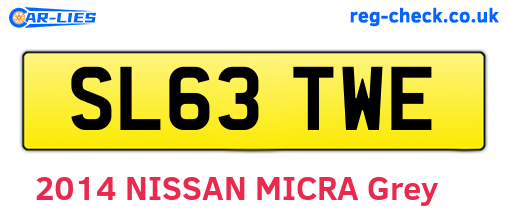 SL63TWE are the vehicle registration plates.