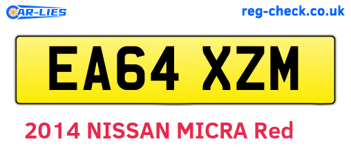 EA64XZM are the vehicle registration plates.