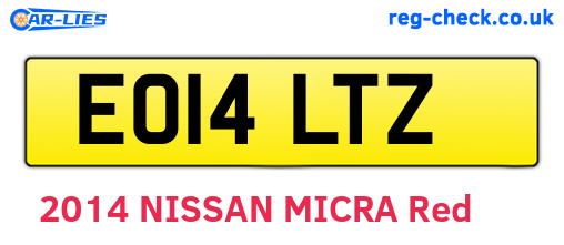 EO14LTZ are the vehicle registration plates.