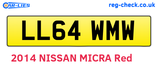 LL64WMW are the vehicle registration plates.