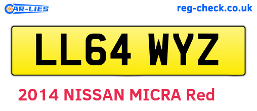 LL64WYZ are the vehicle registration plates.