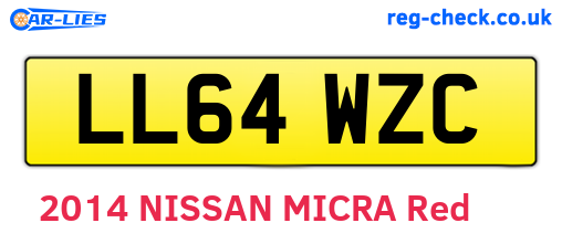 LL64WZC are the vehicle registration plates.