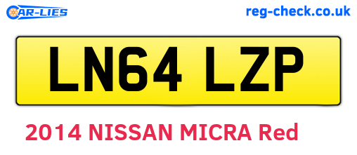 LN64LZP are the vehicle registration plates.