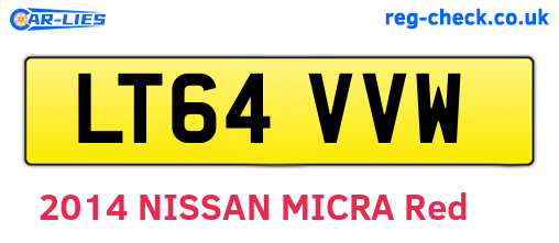 LT64VVW are the vehicle registration plates.
