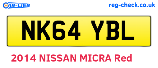 NK64YBL are the vehicle registration plates.