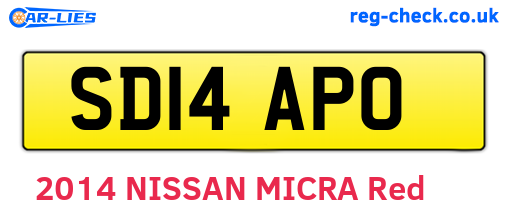 SD14APO are the vehicle registration plates.