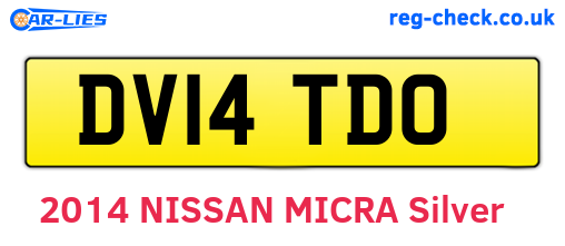 DV14TDO are the vehicle registration plates.