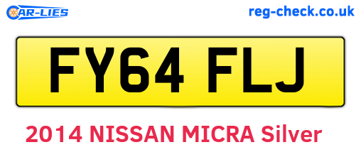 FY64FLJ are the vehicle registration plates.