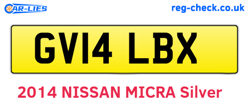 GV14LBX are the vehicle registration plates.
