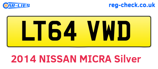 LT64VWD are the vehicle registration plates.