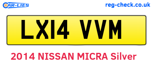 LX14VVM are the vehicle registration plates.