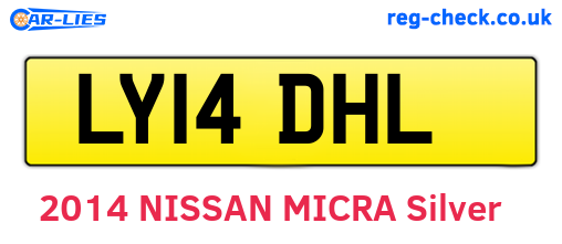 LY14DHL are the vehicle registration plates.