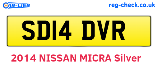 SD14DVR are the vehicle registration plates.