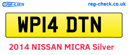 WP14DTN are the vehicle registration plates.