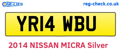 YR14WBU are the vehicle registration plates.