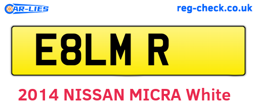 E8LMR are the vehicle registration plates.