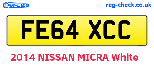 FE64XCC are the vehicle registration plates.