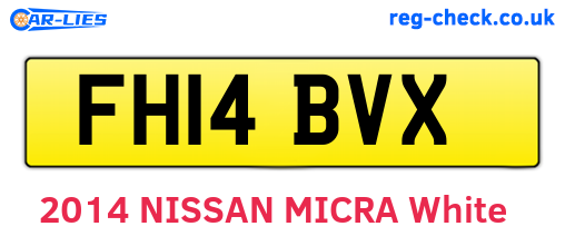 FH14BVX are the vehicle registration plates.