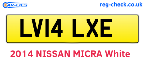 LV14LXE are the vehicle registration plates.