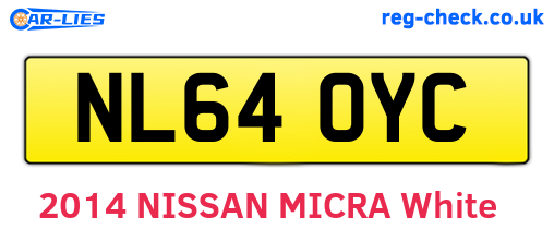 NL64OYC are the vehicle registration plates.