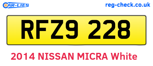 RFZ9228 are the vehicle registration plates.