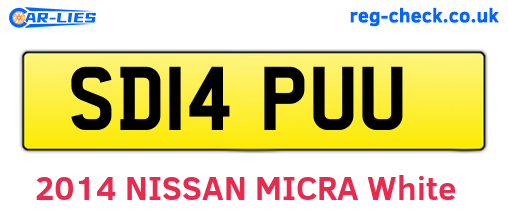 SD14PUU are the vehicle registration plates.