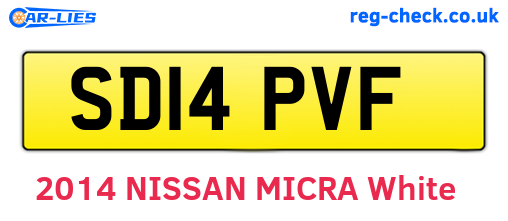SD14PVF are the vehicle registration plates.