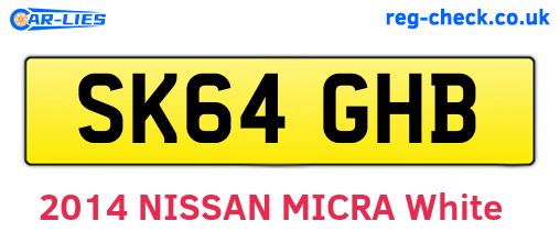 SK64GHB are the vehicle registration plates.