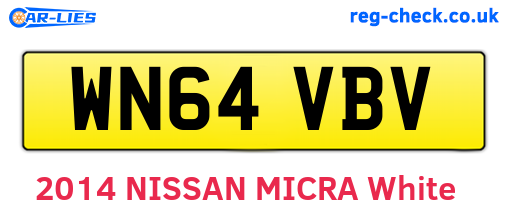WN64VBV are the vehicle registration plates.
