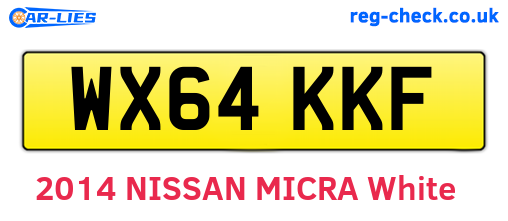 WX64KKF are the vehicle registration plates.