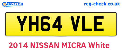YH64VLE are the vehicle registration plates.